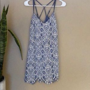 Blue crochet dress